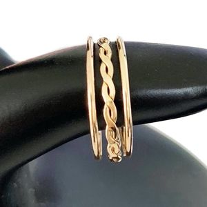 Finger or Thumb Ring Gold Fill Braid Stack Rings